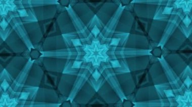 süs geometrik kaleydoskop ışık gösterisi yıldız deseni mavi yeni kalite evrensel hareket dinamik animasyonlu renkli neşeli dans müzik video görüntüleri hareketli
