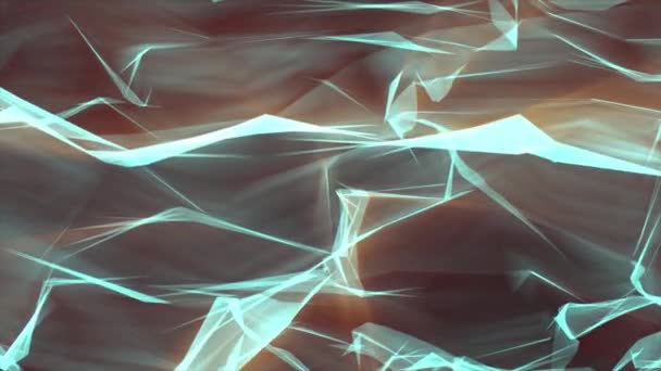 Digital poligon smoke cloud abstrait fond bleu - nouvelle technologie dynamique mouvement vidéo colorée — Video