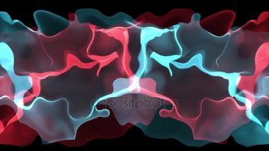 Dijital çalkantılı boya sıçrama duman bulutu yumuşak arka plan mavi kırmızı - yeni benzersiz kalite renkli neşeli hareket dinamik video görüntüleri