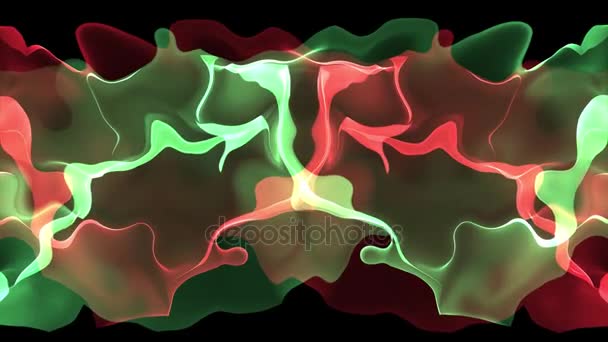 peinture turbulente numérique éclaboussure nuage de fumée doux fond abstrait rouge vert - nouvelle qualité unique coloré mouvement joyeux vidéo dynamique 