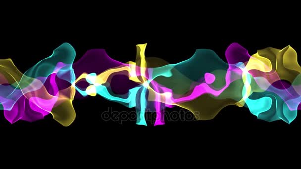 Digital turbulenta pintura chapoteo humo nube suave abstracto fondo arco iris - nueva calidad única colorido alegre movimiento dinámico vídeo metraje — Vídeo de stock