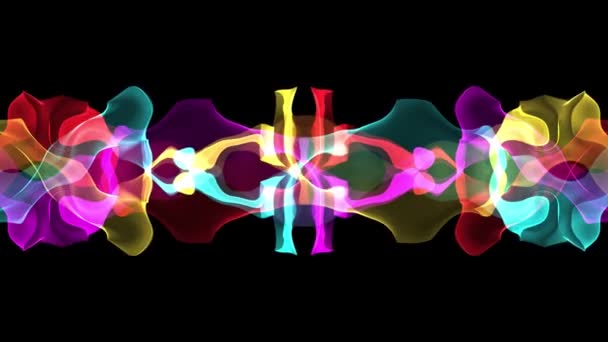 Digitale turbulente Farbe spritzt Rauch Wolke weichen abstrakten Hintergrund Regenbogen - neue einzigartige Qualität bunte fröhliche Bewegung dynamische Videomaterial — Stockvideo