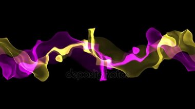 Dijital çalkantılı boya sıçrama duman bulutu yumuşak arka plan pembe sarı - yeni benzersiz kalite renkli neşeli hareket dinamik video görüntüleri