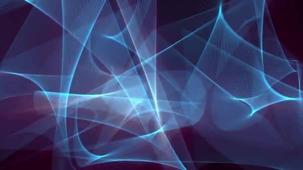 Digitale poligon netwerk rook wolk abstracte achtergrond blauw - nieuwe dynamische technologie motion kleurrijke video beelden — Stockvideo