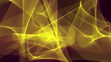 Dijital poligon ağ duman bulutu arka plan altın - yeni dinamik teknoloji hareket renkli video görüntüleri