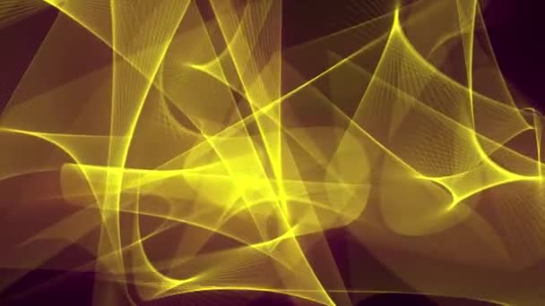 Ψηφιακή poligon δίκτυο καπνού σύννεφο χρυσή - νέα δυναμική τεχνολογία κίνησης πολύχρωμο βίντεο αφηρημένα φόντο πλάνα — Αρχείο Βίντεο