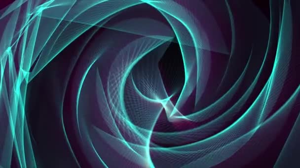 Digital poligon network smoke spiral cloud abstract background blue - new dynamic technology motion colful vídeo footage — Vídeo de Stock