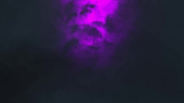 Fırtına gökyüzü bulutlar renkli yıldırım gerçekçi animasyon Timelapse - yeni kalite benzersiz doğa ile gece video görüntüleri göster