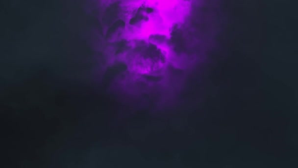 Nuages orage ciel la nuit avec des éclairs colorés animation réaliste Timelapse - nouvelle qualité unique nature voir vidéo 