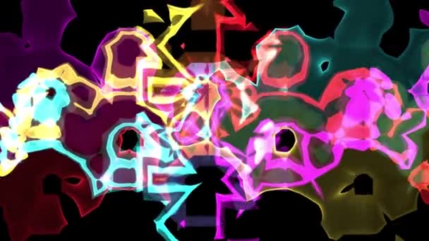 Digital turbulen cat splash prism kristal soft abstrak animasi latar belakang pelangi kualitas unik baru penuh warna menyenangkan gerak dinamis rekaman video — Stok Video