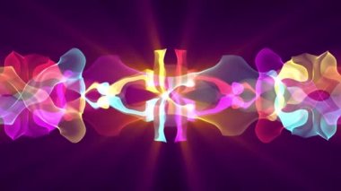 Dijital çalkantılı boya sıçrama duman bulutu içinde ışıklar yumuşak soyut animasyon arka plan gökkuşağı - yeni benzersiz kalite renkli neşeli hareket dinamik video görüntüleri