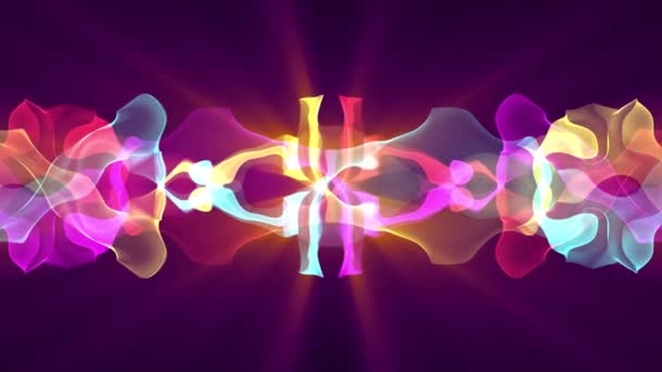 Digitale turbulente Farbe spritzt Rauchwolke in Lichtern weiche abstrakte Animation Hintergrund Regenbogen - neue einzigartige Qualität bunte fröhliche Bewegung dynamische Videoaufnahmen — Stockvideo