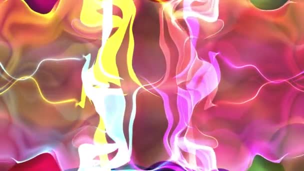 Digitální turbulentní Malování splash oblak kouře měkké abstraktní animace pozadí rainbow - nové jedinečné kvality barevné radostný pohyb dynamické video záznam — Stock video