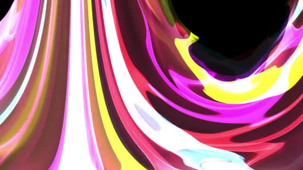 Digital turbulent paint splash smoke cloud soft abstract animation background rainbow - new unique quality colorful joyful motion dynamic video footage — Stock Video