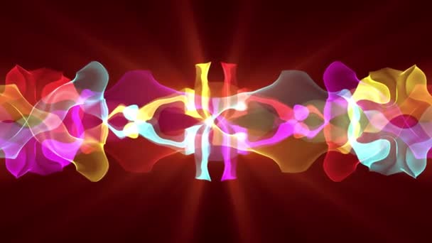 Цифровая турбулентная краска всплеск дыма облако в огнях мягкой абстрактной анимации фон радуга - новое уникальное качество красочные радостные движения динамические видео кадры — стоковое видео
