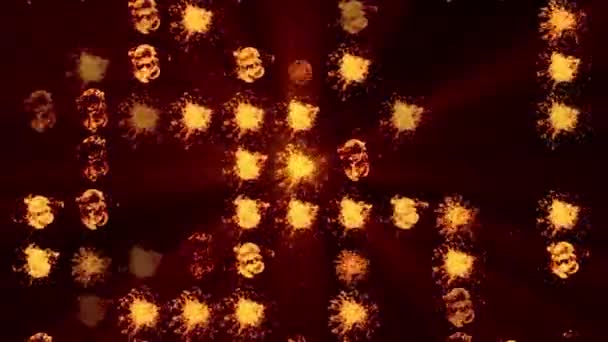 Boucle transparente mur disco explosion flamme animation fond - Nouvelle qualité mouvement universel dynamique animé coloré joyeux danse musique vacances vidéo — Video