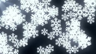 düşen büyük kar tanesi animasyon arka plan siyah - yeni kalite şekil evrensel hareket dinamik animasyonlu renkli neşeli tatil müzik video görüntüleri