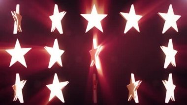 yıldız duvar hareketli animasyon animasyon 3d arka plan sorunsuz döngü - yeni kalite vintage evrensel hareket dinamik solma renkli neşeli tatil müzik video görüntüleri rasgele