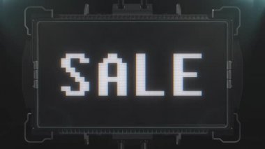 Aksaklık girişim tv ekran sorunsuz döngü animasyon - yeni kalite retro vintage hareket neşeli addvertisement ticari video görüntüleri üzerinde Satılık metin