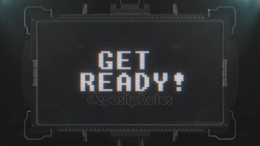 gergin retro videogame fütüristik tv ekran animasyon sorunsuz döngü üzerinde hazır metin olsun... Yeni kalite evrensel vintage techno hareket dinamik animasyonlu arka plan renkli neşeli serin video görüntüleri