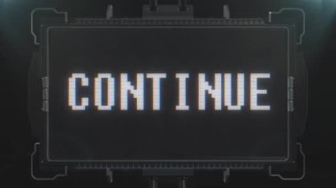 atlama renkli retro video oyunu fütüristik tv ekran animasyon sorunsuz döngü üzerinde metin devam... Yeni kalite evrensel vintage techno hareket dinamik animasyonlu arka plan neşeli serin video görüntüleri