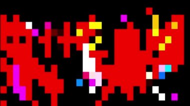 arka plan yeni kalite evrensel hareket dinamik animasyon retro vintage renkli neşeli dans müzik video görüntüleri hareket soyut piksel blok