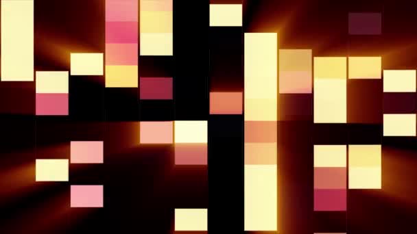 Абстрактный пиксельный блок движущийся фон Новое качество универсальное движение динамические анимированные ретро-винтажные красочные радостные танцевальные музыкальные видеозаписи — стоковое видео