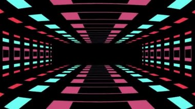 retro oyun tarzı sonsuz tünel uçuş sorunsuz döngü animasyon - yeni nitelik 4k vintage renkli neşeli video görüntüleri