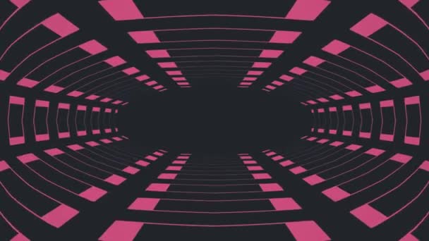 Retro game style infinite tunnel flight seamless loop animation - new quality 4k vintage colorful joyful video footage — Stock Video