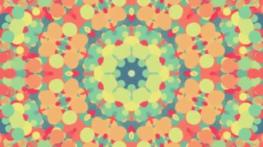 süs geometrik kaleydoskop çiçek hareketli deseni - yeni kalite retro vintage tatil şekli renkli evrensel hareket dinamik animasyon neşeli müzik video görüntüleri