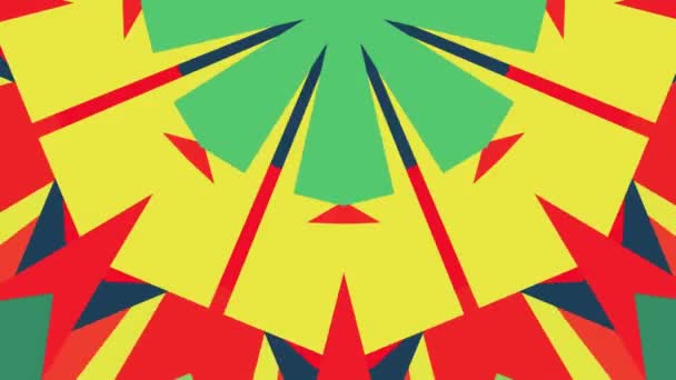 Díszítő geometriai Kaleidoszkóp etnikai törzsi minta animáció - új minőségi retro vintage holiday natív alakzat színes univerzális mozgás dinamikus animációs vidám zene video felvétel — Stock videók