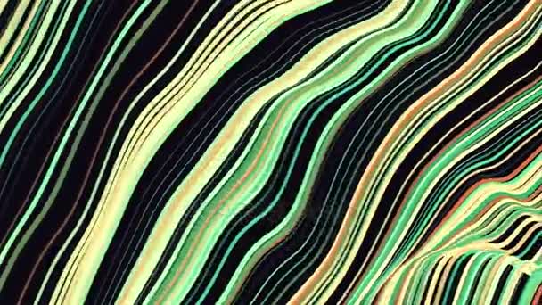Linhas de fio de cor macia abstrata fluindo fundo de animação ondulando - Nova qualidade movimento universal dinâmico animado colorido alegre vídeo de música — Vídeo de Stock