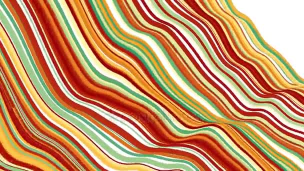 abstrait couleur douce jaune fil rouge lignes coulant agitant fond d'animation - Nouvelle qualité mouvement universel dynamique animé coloré joyeux clip vidéo 