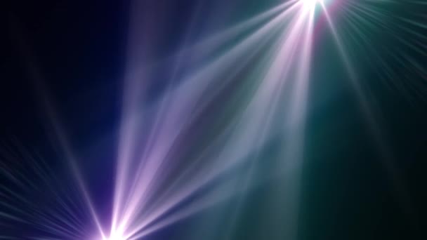 Luces móviles faros de lentes ópticas brillante animación arte fondo - nueva calidad iluminación natural rayos de la lámpara efecto dinámico colorido vídeo brillante — Vídeo de stock