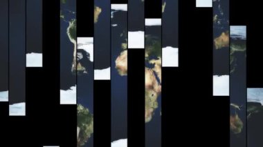 Earth harita blokları animasyon arka plan - yeni kalite doğa doğal renkli neşeli video görüntüleri toplama