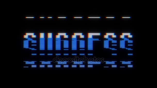 Retro digital font success word text on old tv lcd glitch interference screen animation seamless loop.. New quality universal vintage motion dynamic animated background colorida alegre vídeo footage — Vídeo de Stock