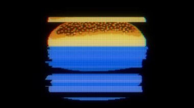 Marker piksel burger aksaklık karikatür el yapımı animasyon sorunsuz döngü lcd ekran arka planı çizilmiş... Yeni kalite evrensel vintage durdurmak hareket dinamik animasyonlu renkli neşeli serin video görüntüleri