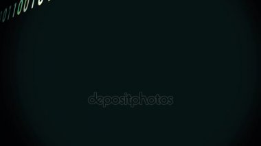 Beyaz bynary kodunu hızlı eğri aksaklık eski yazarak led lcd ekran 3d animasyon arka plan döngü - yeni kalite retro vintage numaraları harf techno neşeli video görüntüleri kodlama