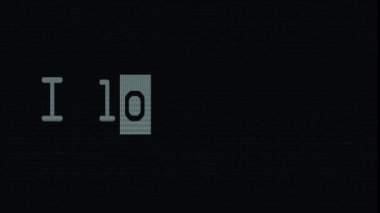 eski led lcd tüp bilgisayar ekranında görüntü yakın piksel animasyon - yeni kalite retro vintage fütüristik ifadeler tipografi video görüntüleri döngü kadar yazma sözleri seni seviyorum el yazma