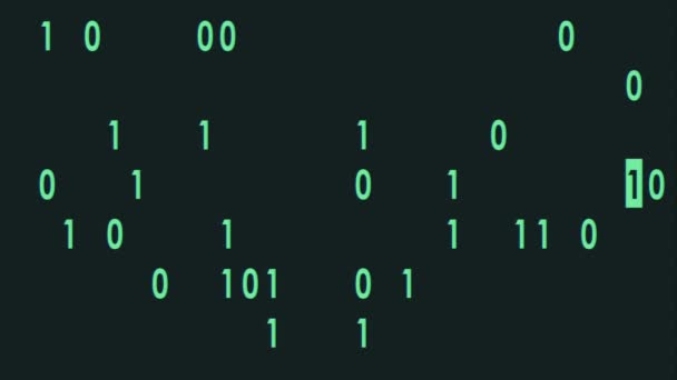 vert bynary code fast random typing on display plat animation fond boucle - nouvelle qualité rétro vintage chiffres lettres codage techno joyeuses séquences vidéo 