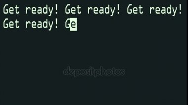 birçok hazır kelime mesajı yazma tipik üstünde eski bilgisayar lcd led tüp animasyon yeni kalite evrensel vintage hareketli dinamik animasyon retro renkli neşeli video kırpmak tv ekran ekran arka planı