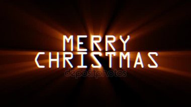 etkisi yakın sorunsuz döngü animasyon arka plan - yeni kalite retro vintage modern futuristik ifadeler tipografi video görüntüleri kadar neşeli Noel kelime aksaklık parazit gürültü ışık ışınları