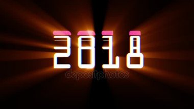 2018 kelime aksaklık parazit gürültü ışık ışınları etkisi kapatmak sorunsuz döngü animasyon arka plan - yeni kalite retro vintage modern futuristik ifadeler tipografi video görüntüleri