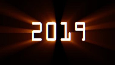 2019 kelime aksaklık parazit gürültü ışık ışınları etkisi kapatmak sorunsuz döngü animasyon arka plan - yeni kalite retro vintage modern futuristik ifadeler tipografi video görüntüleri