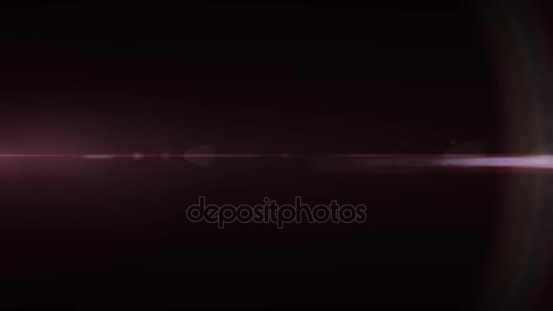 Horizontal moving red lights optical lens flares shiny animation art background animation - new quality natural lighting lamp rays shiny effect dynamic colorful holiday bright video footage — Stock Video