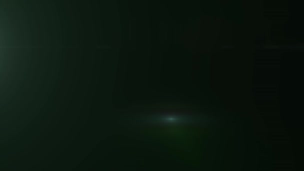 Horizontal bewegte grüne Lichter optische Linse flackert glänzende Animation Kunst Hintergrundanimation - neue Qualität natürliches Licht Lampe Strahlen glänzende Wirkung dynamische bunte Urlaub helle Videoaufnahmen — Stockvideo