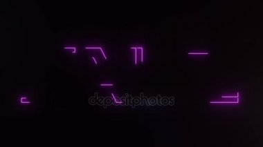 pembe lazer neon satış metin ile parlak ışık optik fişekleri animasyon siyah arka planda - yeni kalite retro vintage disko dans hareket neşeli addvertisement ticari video görüntüleri döngü tasarım