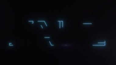 Lazer neon satış metin parlak ışık optik fişekleri animasyon siyah arka planda - yeni kalite retro vintage disko dans hareket neşeli addvertisement ticari video görüntüleri döngü tasarımı ile mavi