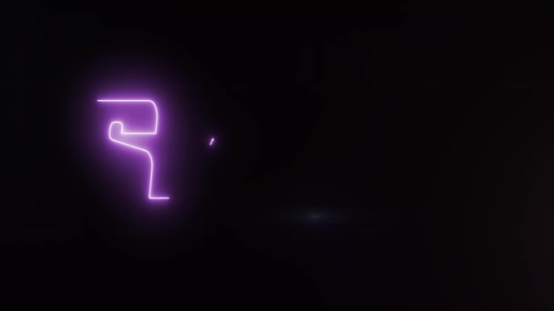 Neonowy różowy lazer sprzedaż tekst z animacji błyszczące światła optyczne flary na czarnym tle - nowa jakość retro vintage dyskoteka taniec ruchu radosny addvertisement komercyjnych materiałów wideo pętli konstrukcja — Wideo stockowe