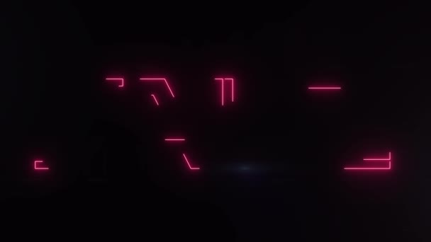 Neon červený lazer prodej text s animaci lesklé světle optické světlic na černém pozadí - nové kvalitní retro vintage disco taneční pohyb radostné addvertisement komerční video záznam smyčky designu — Stock video
